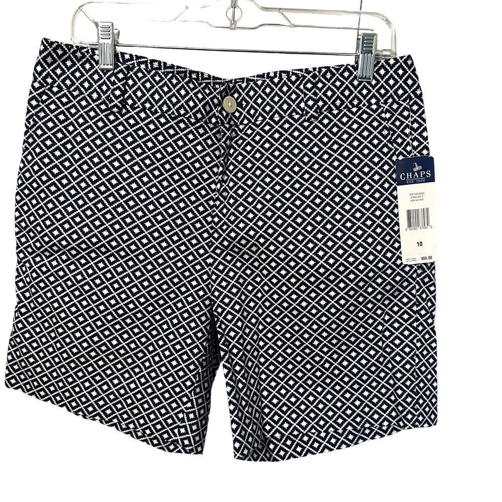 Chaps Geo Print Golf Shorts Ladies Size 10‎ Casual Everyday